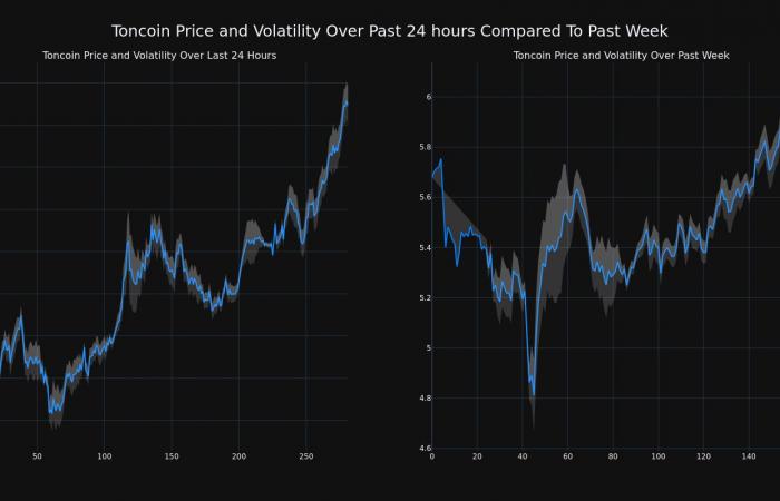 Toncoin price increased by over 6% in the span of 24 hours