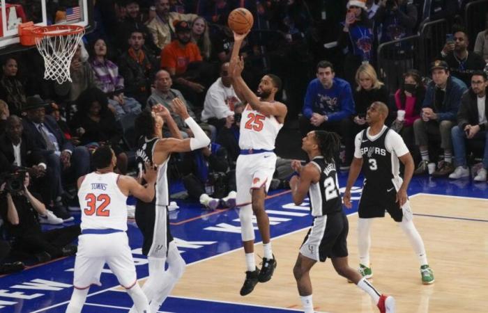 NBA, New York Knicks-San Antonio Spurs 117-114: 41 points from Bridges