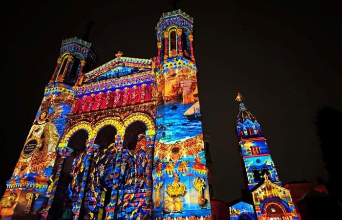 Lyon. The basilica of Fourvière in majesty, from Christmas until the New Year –