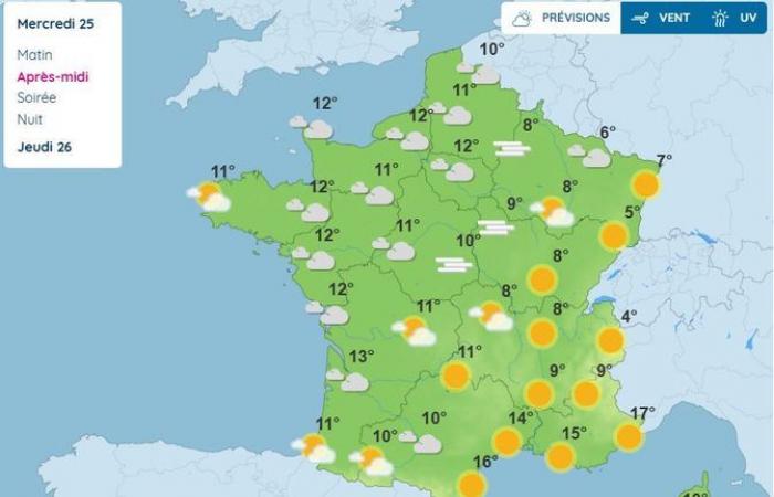 Christmas weather: what are the forecasts in Occitanie and France this Wednesday, December 25?