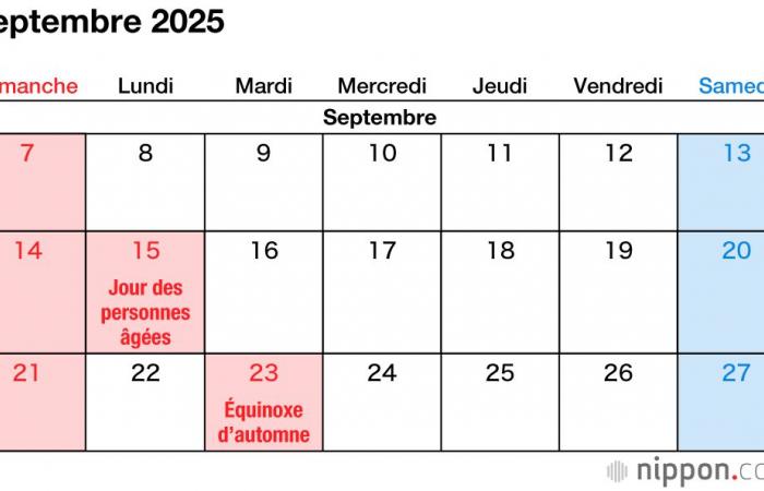 Public holidays in 2025 in Japan