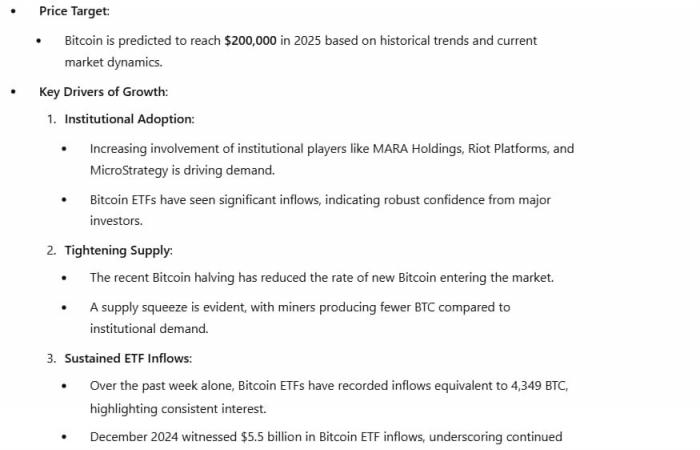 We asked ChatGPT: what will the price of Bitcoin be in 2025? Here is his revealing response!