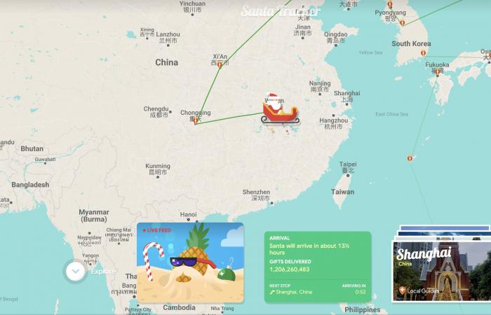 Tracking Santa Claus 2024: Follow him live with Norad and Google!