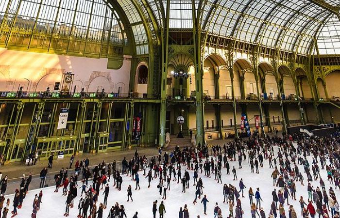 The Grand Palais in Paris hosts the largest indoor ice rink in the world