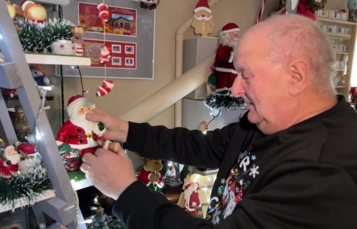 UNUSUAL. A collection of nearly 1,000 Christmas figurines displayed in his house