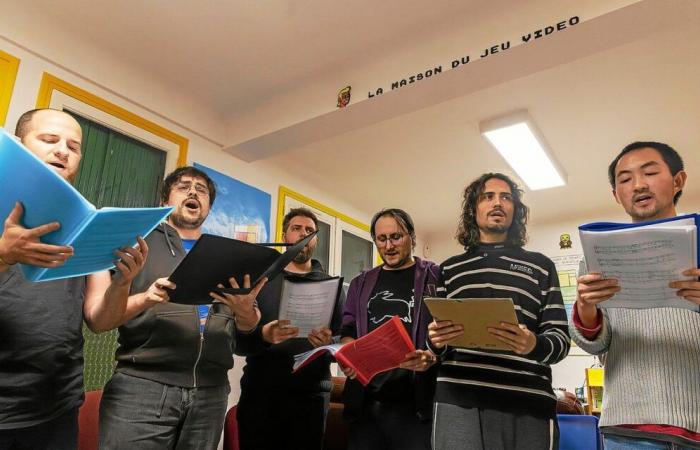 In this choir, in Rennes, we only sing video game music