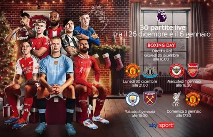 Premier League, Boxing Day on Sky: where to watch the matches of the 18th day