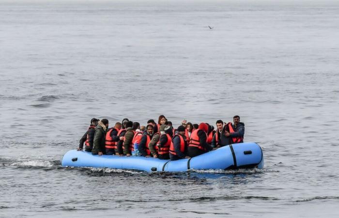 More than 60 migrants, on board a boat, were rescued at sea, off the coast of Pas-de-Calais