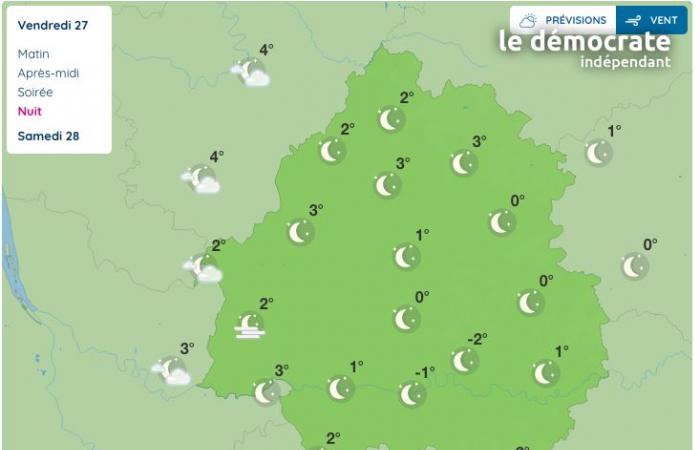 Dordogne. What is the weather forecast for this Friday, December 27?