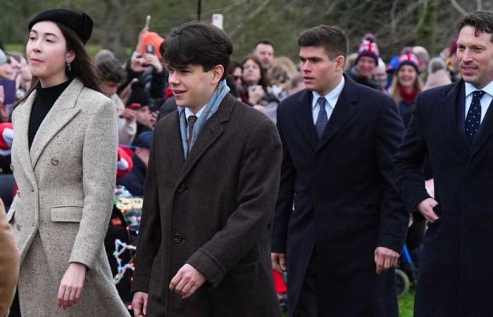 Princess Margaret's grandson presents girlfriend to King Charles III at Christmas service