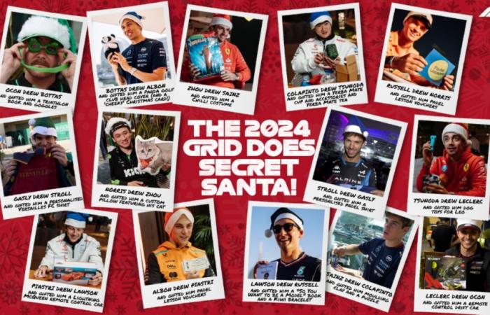 When F1 drivers do their Secret Santa!