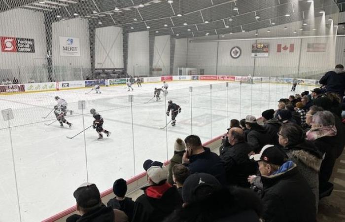 Stars in their eyes, young hockey players meet three Jets stars