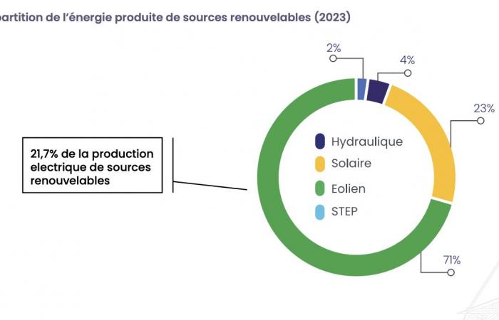 Coal dominates the energy mix, renewable energies reach 21.7%