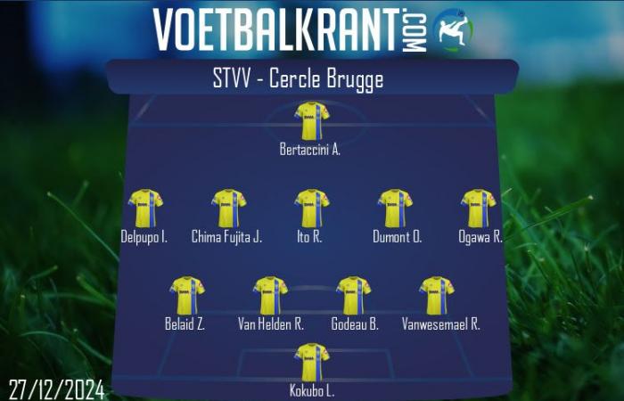 LIVE: Three changes at STVV, one change at Cercle Brugge