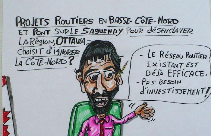 North coastal news under the microscope of cartoonist Gilles Létourneau