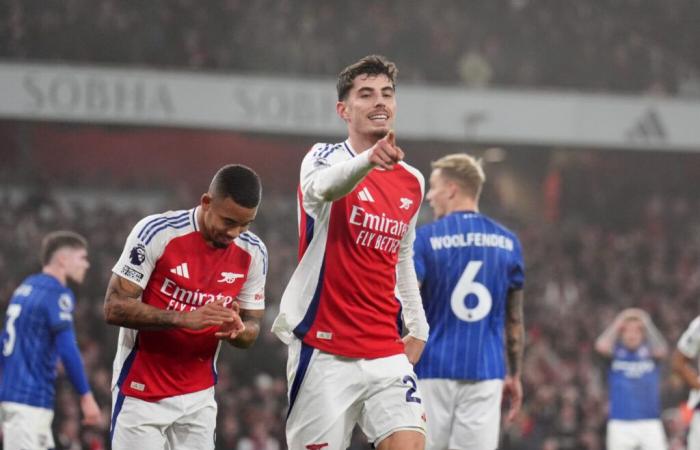 Kai Havertz puts Arsenal behind Liverpool in the Premier League – Premier League – J18 – Arsenal-Ipswich Town (1-0)