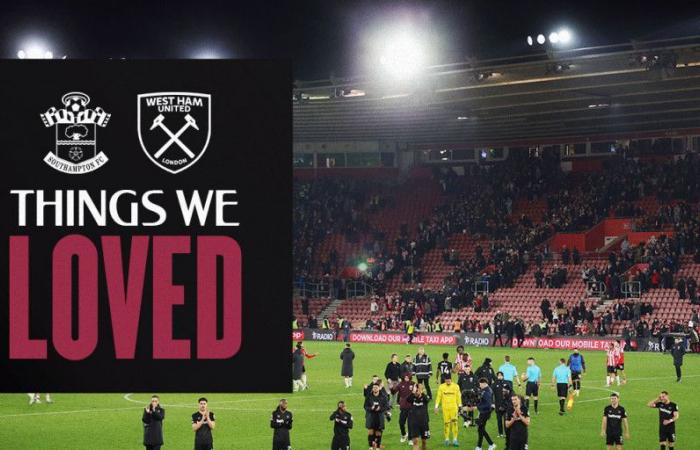 Four things we loved as West Ham United won at Southampton on Boxing Day!