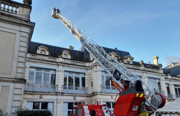 Foreign Legion: a fire drill took place at the Château des Cheminières