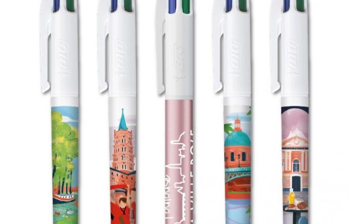 Rugby, chocolatine, Canal du Midi… Bic has created a superb collection of pens bearing the image of Toulouse!