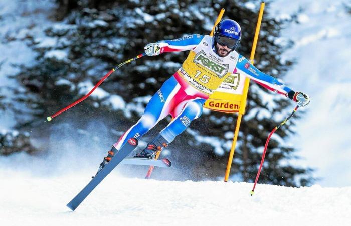 Skier Cyprien Sarrazin evacuated by helicopter after a heavy fall during downhill training in Italy