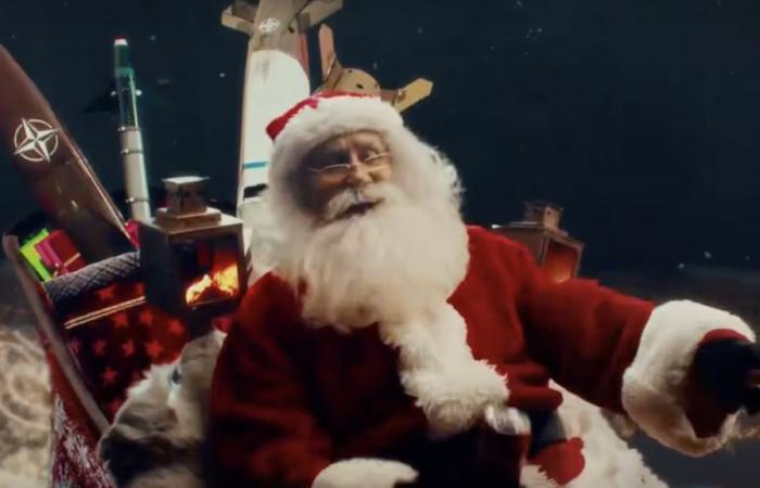 A Russian missile blowing up Santa Claus on his sleigh… The astonishing video broadcast by pro-Kremlin media