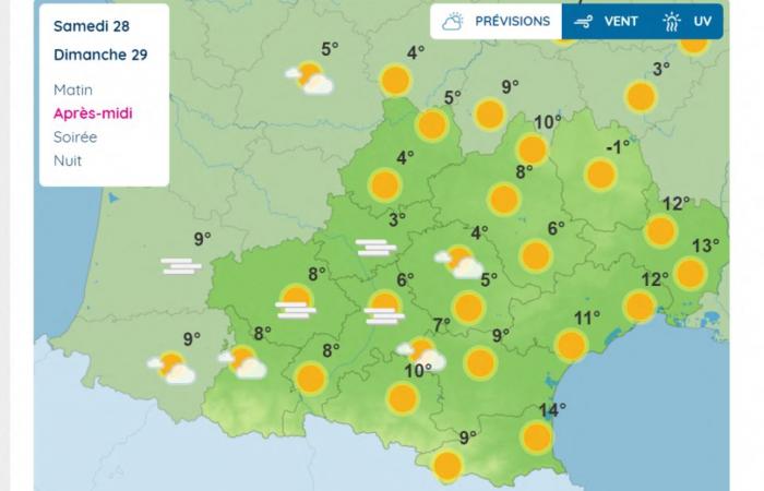 Weather report. What will the weather be like for the last weekend of 2024 in Toulouse and Occitanie?