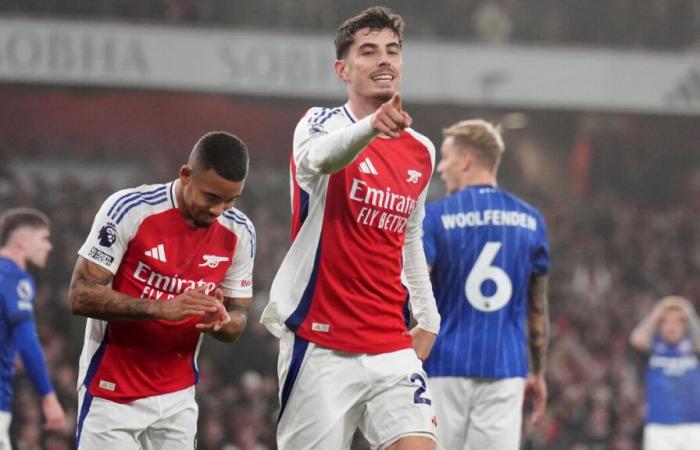 Arsenal-Ipswich (1-0): the Gunners steal second place from Chelsea thanks to Kai Havertz