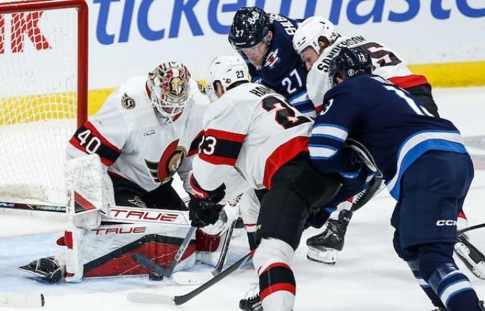 Nikolaj Ehlers scores three points as Jets beat Senators 4-2