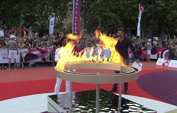 RETRO 2024. The passing of the Olympic flame in Corsica