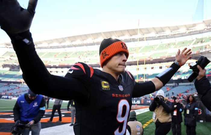 Bengals player Burrow sets things on fire, runs through Christmas with an epic gift of samurai swords, sparking the spirit of confrontation in his teammates.