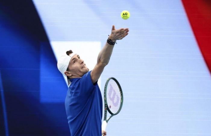 The French tennis team beaten by Switzerland in the United Cup