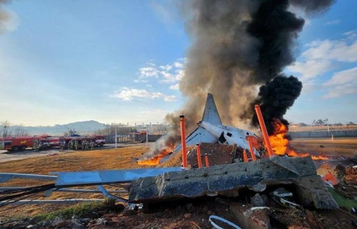 Plane carrying 181 passengers catches fire while landing at S. Korean airport, at least 47 confirmed dead