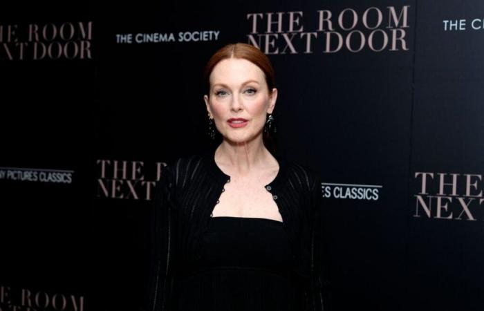 Julianne Moore (64 years old) in a transparent babydoll dress, the actress poses sensually for a magazine