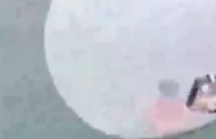 Spectacular action: Boy in giant plastic ball rescued off the coast of Brazil