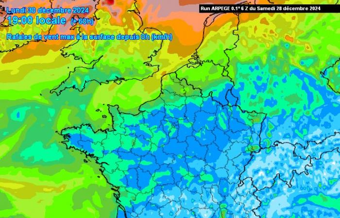 A new storm in France for the New Year? Gusts of up to 130 km/h predicted by weather models