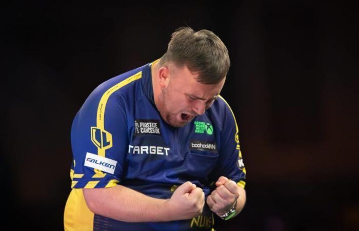 Luke Littler and Michael van Gerwen battle for the PDC World Championship round of 16