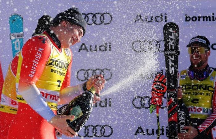 “difficult to find the words”, savors Monney, surprise winner of the Bormio downhill