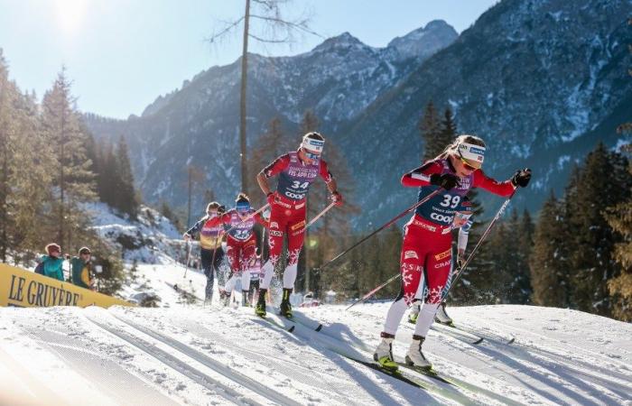 Cross-country skiing | Toblach: courageous, Jessie Diggins takes a double on the classic mass-start, Léonie Perry best Blue | Nordic Mag | No. 1 Biathlon