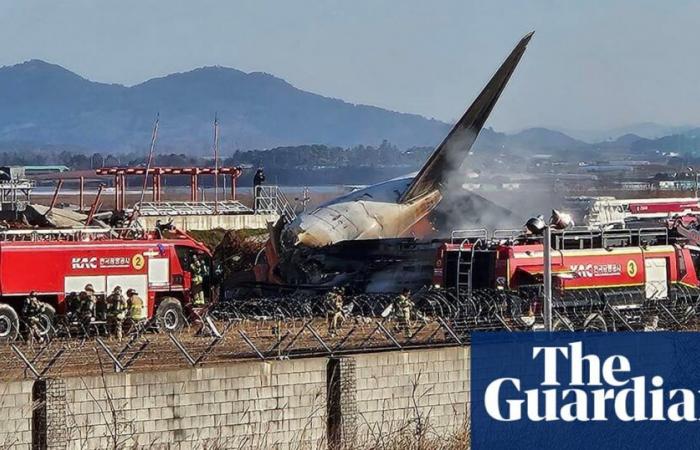 Jeju Air crash: almost all presumed dead after South Korean aircraft veers off runway and hits wall | South Korea