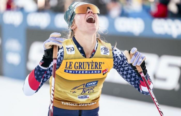 Jessie Diggins earns first cross-country skiing World Cup classic win in breakthrough