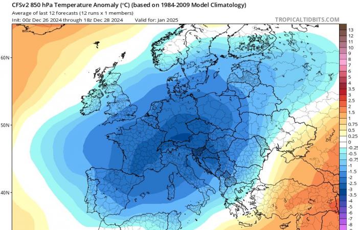 Is a cold snap expected for January 2025?