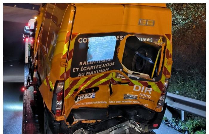 a DIR Nord van violently hit near Lille