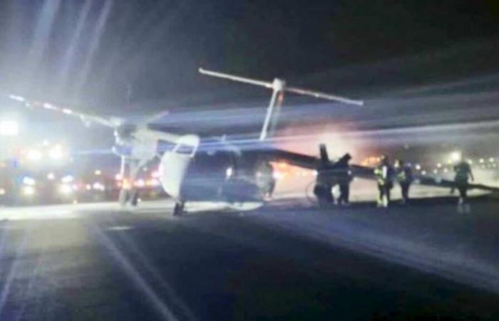 IN PICTURES | Wing of plane “on fire”: Air Canada flight suffers landing problem at Halifax airport