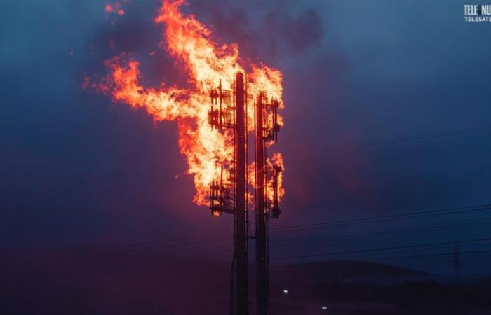 Fire of a TDF pylon in South Burgundy