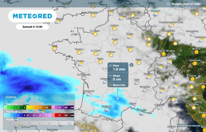 polar cold and snowfall expected in France next weekend or rain and very mild weather?