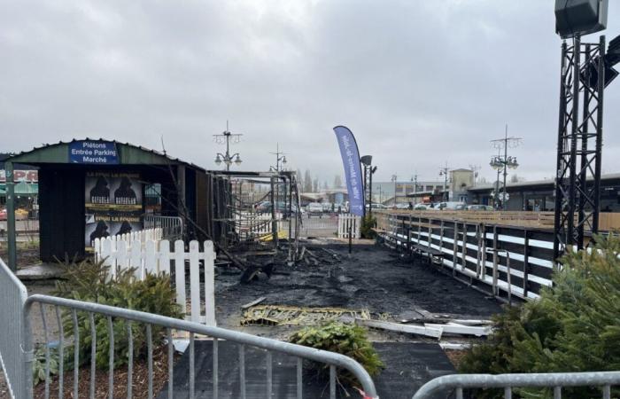 the ephemeral ice rink in Mantes-la-Jolie devastated by arson