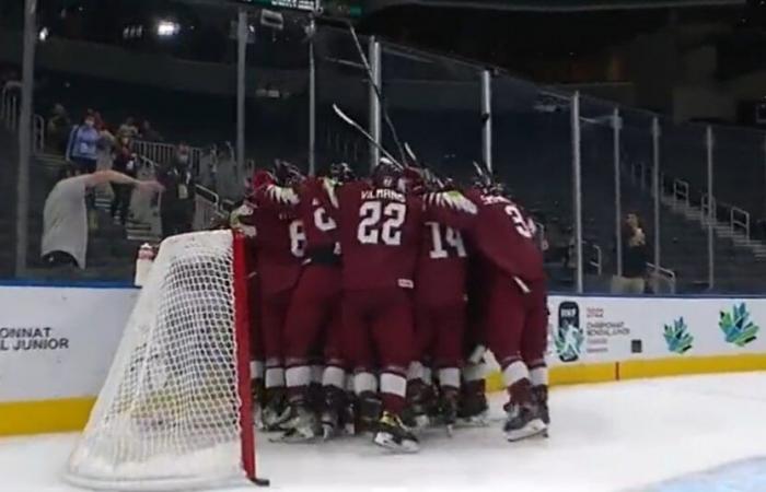 Elvis Merzlikins paid the Latvians a treat after the victory against Canada