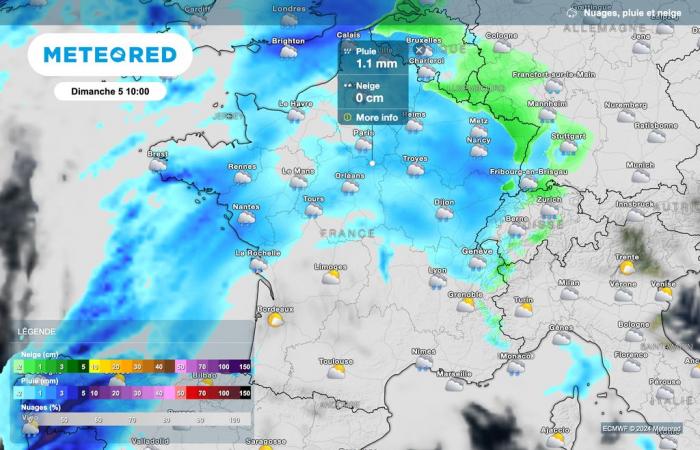 polar cold and snowfall expected in France next weekend or rain and very mild weather?