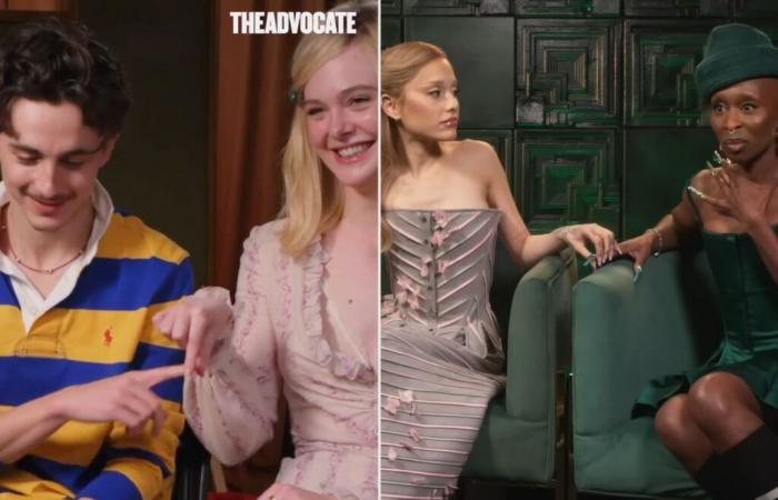 Timothée Chalamet and Elle Fanning Recreate That ‘Wicked’ ‘Holding Space’ Meme