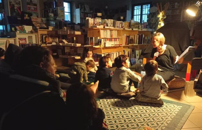 Michela Angeli won over her young audience in the Gourdon bookstore